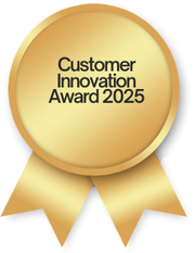 Customer innovation award ribbon 2025