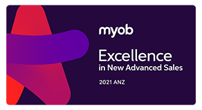 MYOB Excellence In New Advanced Sales 2021