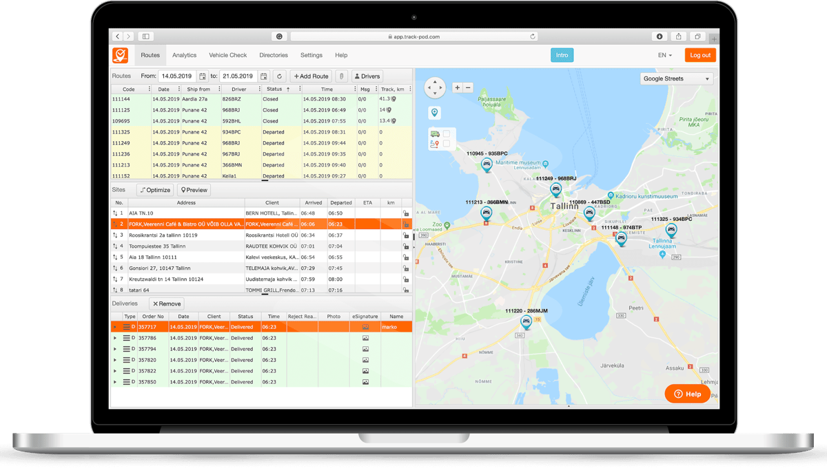Track-POD Delivery Software for your last mile, log, and tracking
