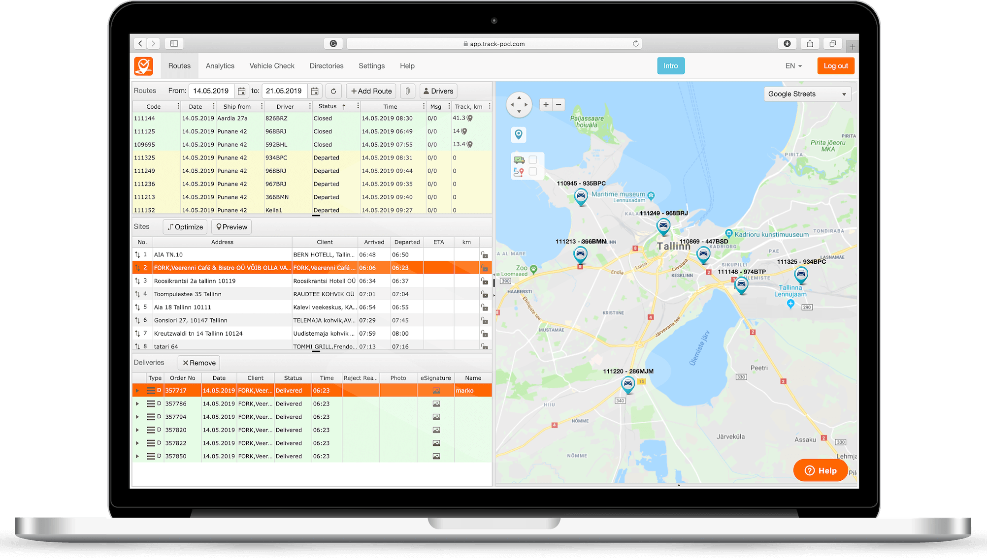 Track-POD Delivery Software for your last mile, log, and tracking