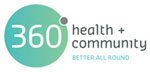 360 degrees health + community company logo